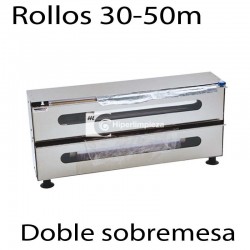 Dispensador acero doble hostelería mesa 30-50 cm