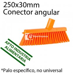Cepillo alimentaria angular 250mm suave/medio naranja