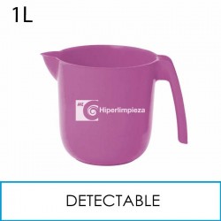 Jarra medidora detectable apilable 1L rosa