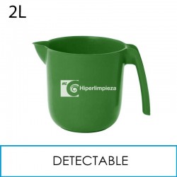 Jarra medidora detectable apilable 2L verde