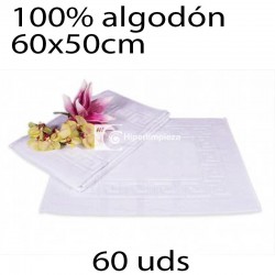 60 Alfombra para baño blanco algodón 600gr
