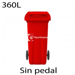 Contenedor basura 360L premium rojo