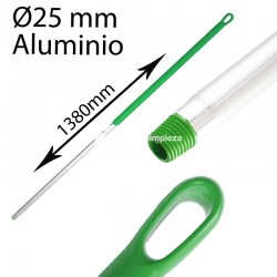 Mango alimentaria aluminio 1380 mm verde
