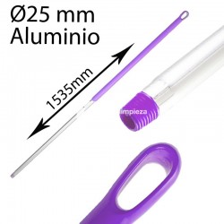 Mango alimentaria aluminio 1535 mm violeta
