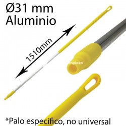 Mango alimentaria aluminio 1510mm amarillo